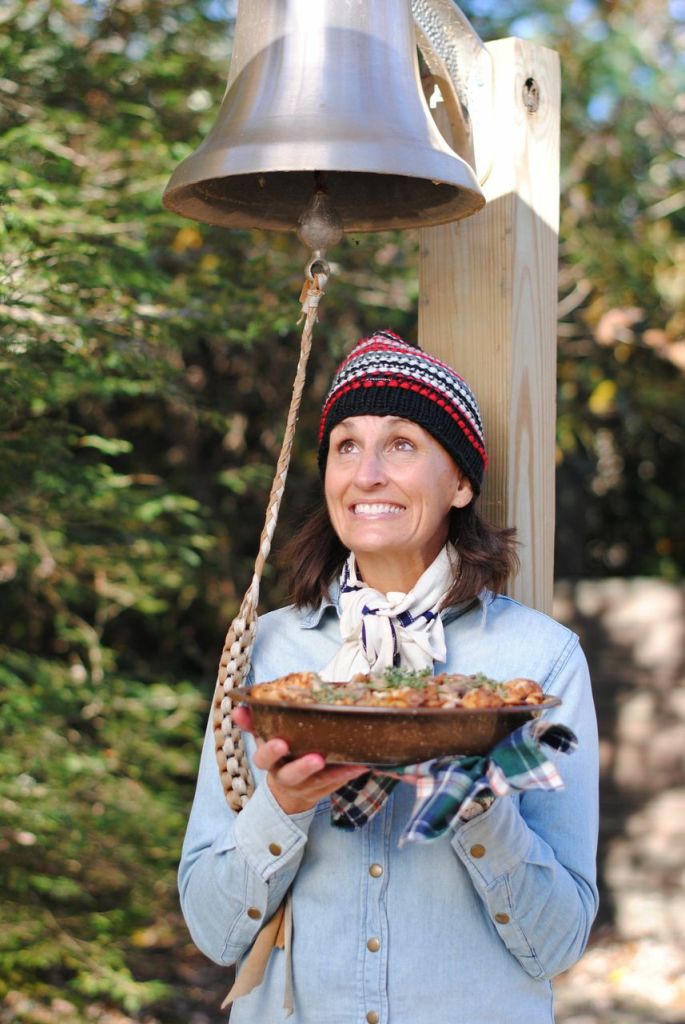 Libbie Summers Savory Mushroom and Bacon Bread Pudding with Sage Butter
