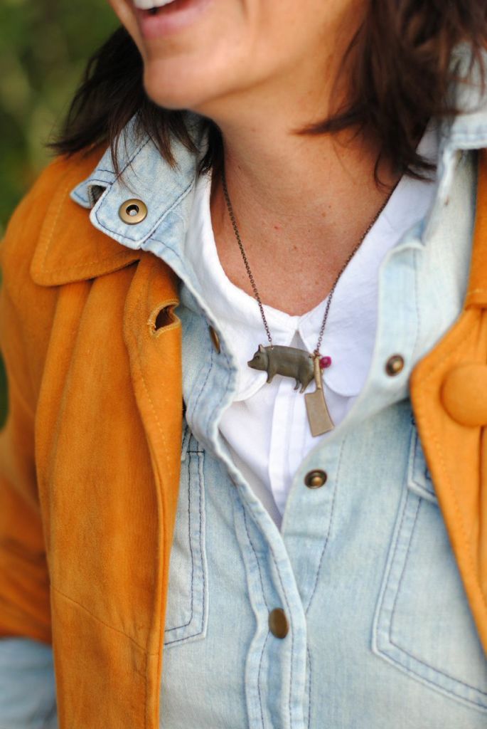 Pig and Cleaver Necklace