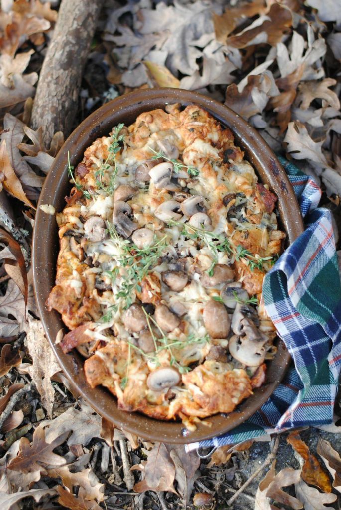Libbie Summers Savory Mushroom and Bacon Bread Pudding