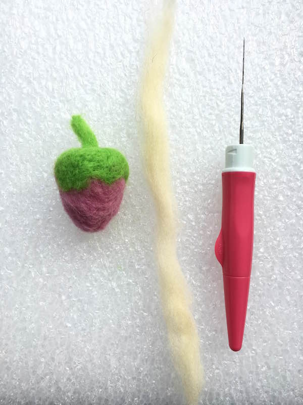 How To Felt a Strawberry from LibbieSummers.com