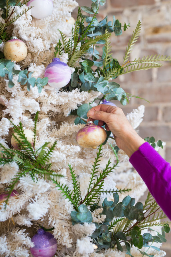 Libbie Summers, A food-inspired life, food-inspired decorating, Turnip, Turnip decorating, Holiday decorating, Food Decorations, Christmas Tree, Turnip Tree